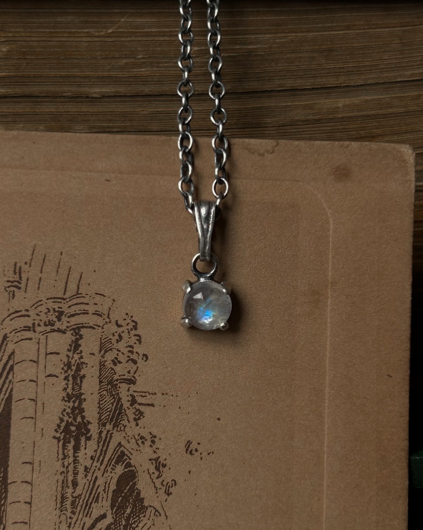 Rainbow Moonstone 5mm Gemstone Drop