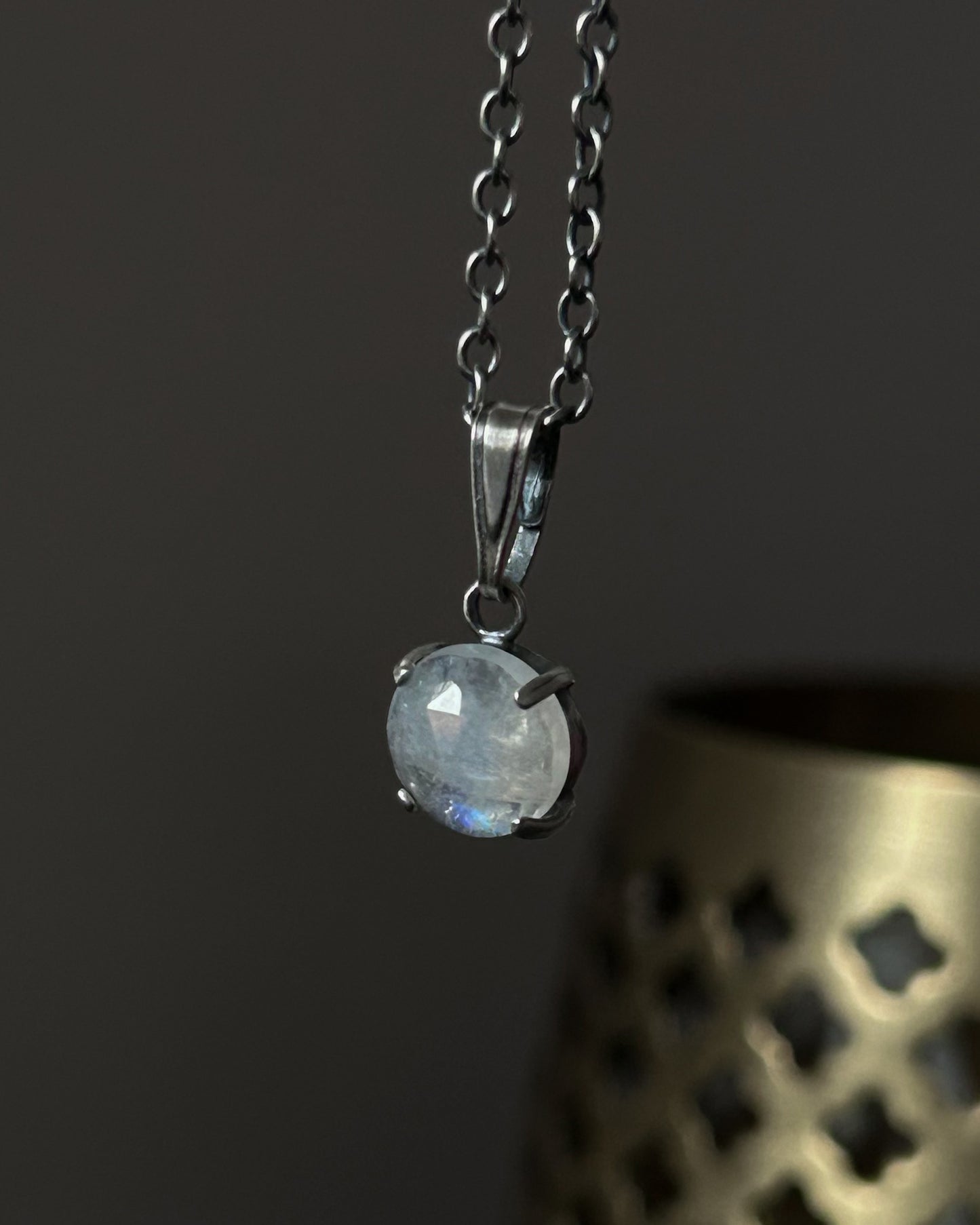 Rainbow Moonstone 8mm Gemstone Drop